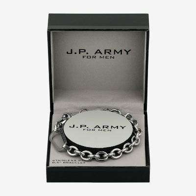 J.P. Army Carabiner Stainless Steel 8 1/2 Inch Link Chain Bracelet