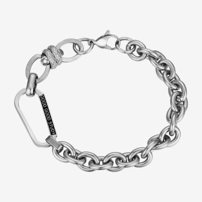 J.P. Army Carabiner Stainless Steel 8 1/2 Inch Link Chain Bracelet