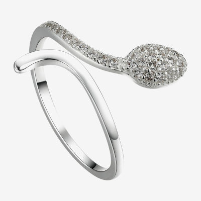 Footnotes Brave Snake Cubic Zirconia Sterling Silver Band