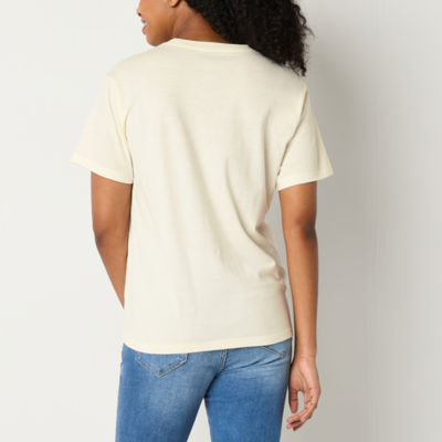 Juniors Womens Crew Neck Short Sleeve Betty Boop Graphic T-Shirt