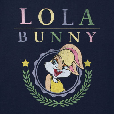 Juniors Womens Crew Neck Short Sleeve Looney Tunes Graphic T-Shirt