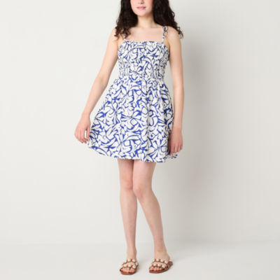 by&by Juniors Sleeveless Fit + Flare Dress