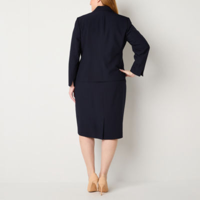 Le Suit 2-pc. Knee Length Skirt Suit-Plus