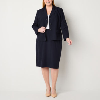 Le Suit 2-pc. Knee Length Skirt Suit-Plus