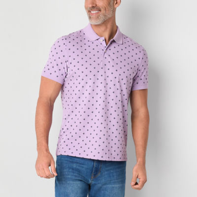 St. John's Bay Premium Print Mens Slim Fit Short Sleeve Polo Shirt