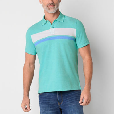 St. John's Bay Essential Oxford Mens Slim Fit Short Sleeve Polo Shirt