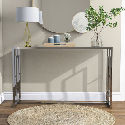 Selma Glass Top Console Table