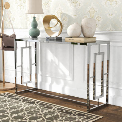 Haines Glass Top Console Table