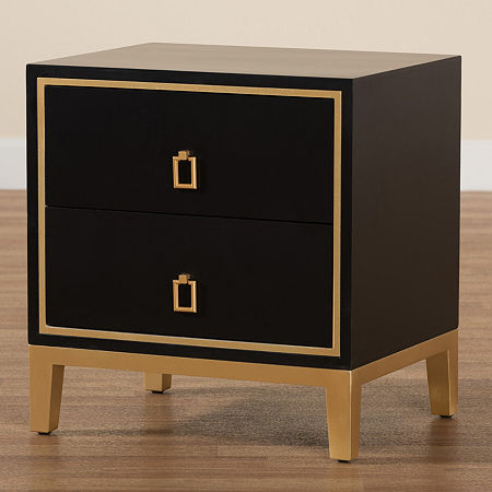 Donald 2-Drawer, One Size, Black