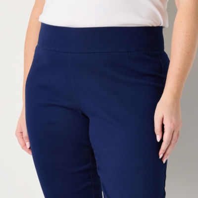 St. John's Bay-Plus Womens Ankle Pull-On Pants