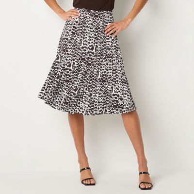 Bold Elements Womens Mid Rise Midi Pleated Skirt