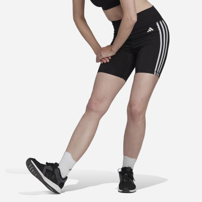 adidas Training Essentials 3 Stripes High Waisted Short Leggings