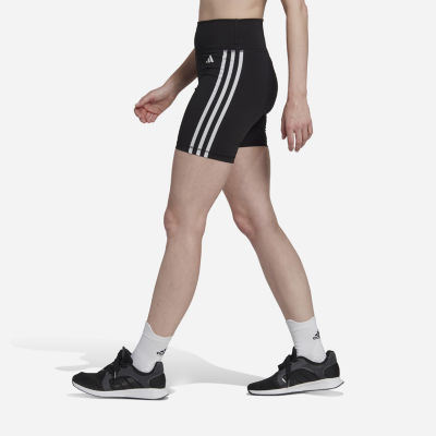 adidas Training Essentials 3 Stripes High Waisted Bike Shorts