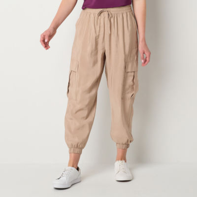 Stylus Womens High Rise Ankle Cargo Pant