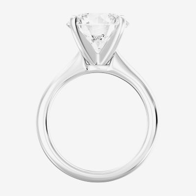 F / Vs1) Womens 5 CT. T.W. Lab Grown White Diamond 14K Gold Round Solitaire Engagement Ring