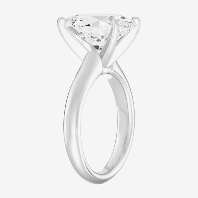(F / Vs1) Womens 5 CT. T.W. Lab Grown White Diamond 14K Gold Oval Solitaire Engagement Ring