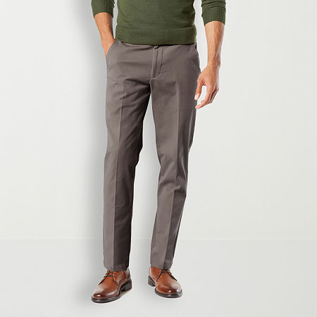 Dockers Workday Khaki With Smart 360 Flex Mens Slim Slim Fit Flat Front Pant, 33 30, Black