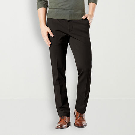 Dockers Workday Khaki With Smart 360 Flex Mens Straight Straight Fit Flat Front Pant, 34 29, Black