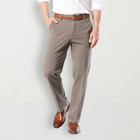 Dockers Workday Khaki With Smart 360 Flex Mens Straight Classic Fit Flat Front Pant, 34 32, Brown