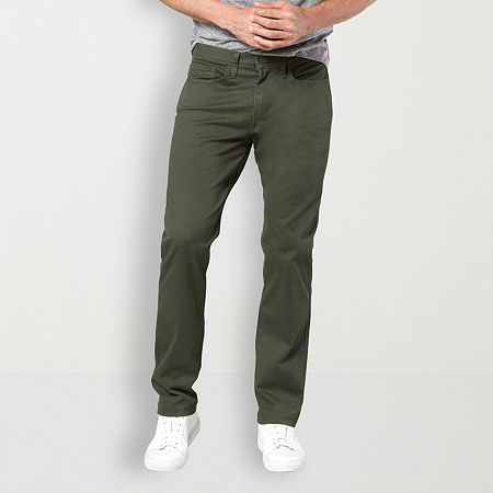 Dockers Jean Cut Khaki All Seasons Tech Mens Comfort Waistband Straight Straight Fit Flat Front Pant, 36 34, Green