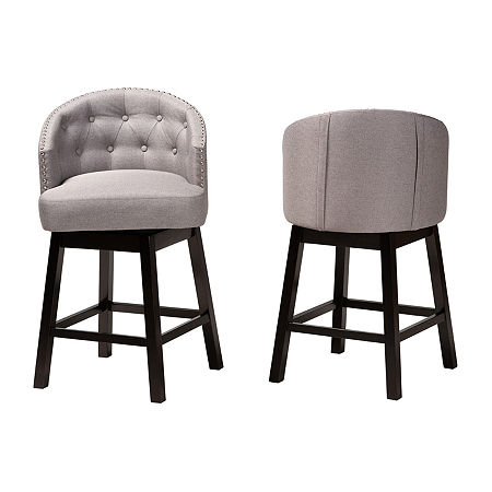 Theron 2-pc. Counter Height Bar Stool, One Size, Gray