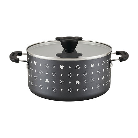 Farberware Disney Monochrome Ceramic 5.5-qt. Non-Stick Stockpot With Lid, One Size, Black