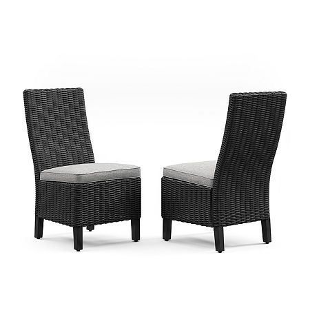 Signature Design By Ashley Beachcroft 2-pc. Outdoor Side Chair With Nuvella Cushion, One Size, Gray