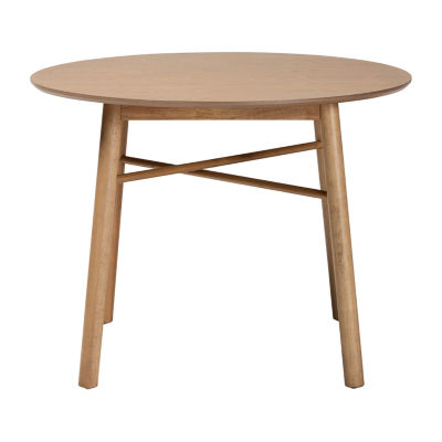 Denmark Round Wood-Top Dining Table