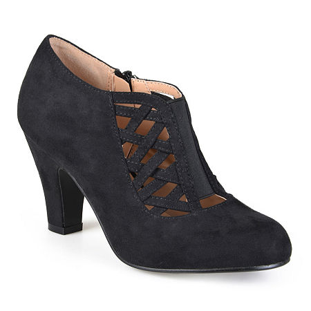 Vintage Shoes, Vintage Style Shoes Journee Collection Womens Piper Ankle Booties 6 Medium Black $59.49 AT vintagedancer.com