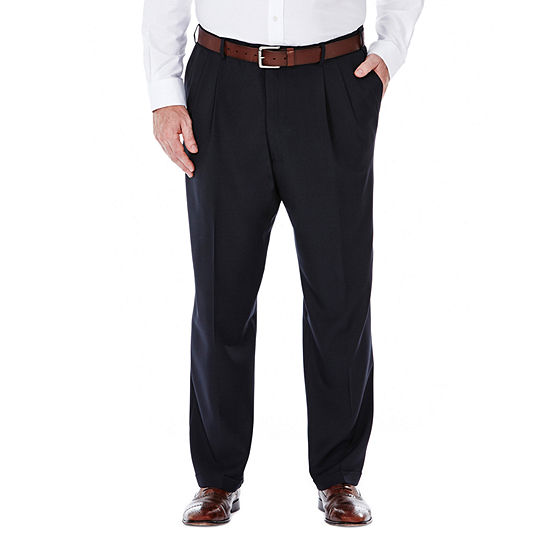 Haggar® Mens E-Clo Big and Tall Classic Fit Pleated Dress Pant