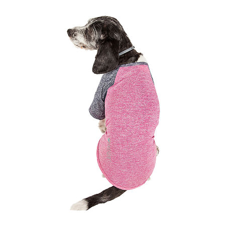 Pet Life Active 'Hybreed' 4-Way Stretch Two-Toned Performance Dog T-Shirt, X-large, Pink