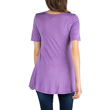 24/7 Comfort Apparel Short Sleeve Swing Tunic Top - JCPenney