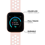 iTouch Air 3 for Women: Rose Gold Case with Blush/White Perforated Strap Smartwatch (40mm) 500010P-0-51-C12