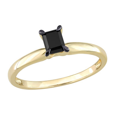 Midnight Black Womens 1/2 CT. T.W. Natural Black Diamond 14K Gold ...