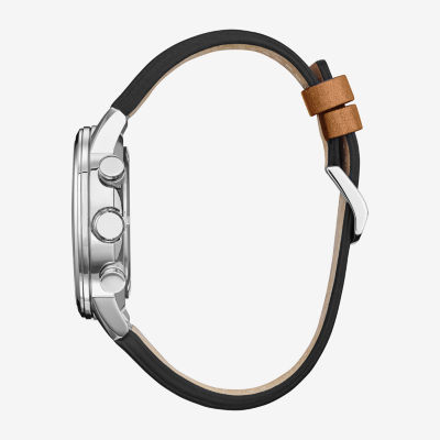 Citizen Avion Mens Chronograph Brown Leather Strap Watch Ca4477-08x