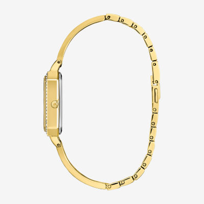 Citizen Womens Crystal Accent Gold Tone Stainless Steel Bracelet Watch Em0982-54e