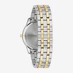 Bulova Classic Mens Two Tone Stainless Steel Bracelet Watch 98b385