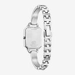 Citizen Crystal Womens Silver Tone Stainless Steel Bangle Watch Em0980-50a
