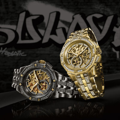 Bulova Octava Mens Automatic Gold Tone Stainless Steel Bracelet