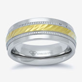Personalized Mens 6mm Comfort Fit Sterling Silver Wedding Band, Color:  White - JCPenney
