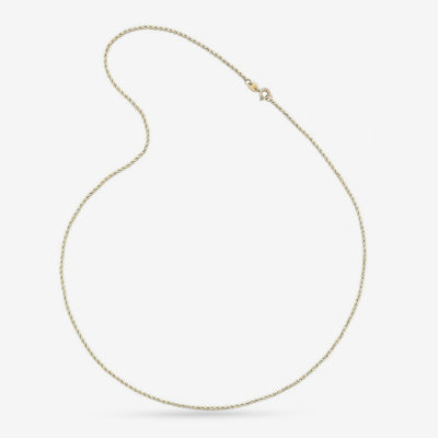 14K Yellow Gold 18-24" 1.35mm Hollow Rope Chain Necklace