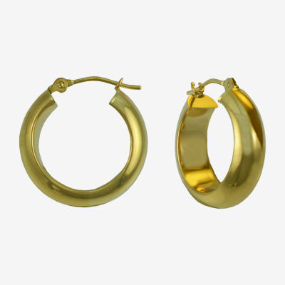 14K Gold Thick Hoop Earrings JCPenney