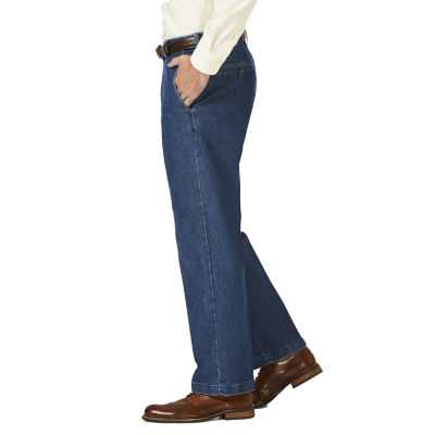 Haggar Men's Premium Stretch Classic Fit Denim Flat Front Pants