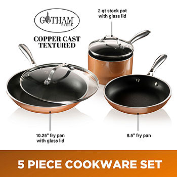 5 Piece Cast Iron Non-stick Cookware Set