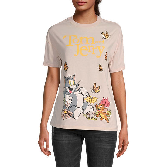 Tom and Jerry Juniors Womens Oversized Graphic T-Shirt