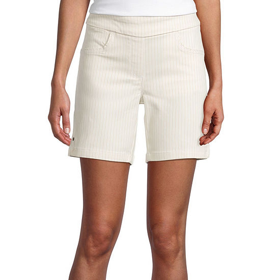 Liz Claiborne Womens Mid Rise Pull-On Short - JCPenney