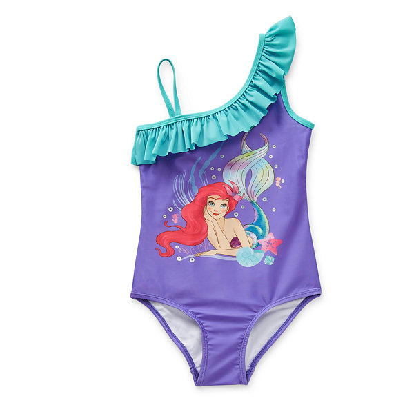 Disney Collection Little & Big Girls Ariel Princess One Piece Swimsuit