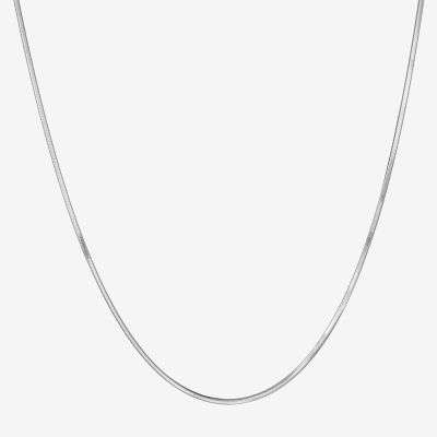 Made in Italy Sterling Silver 24 Inch Solid Snake Chain Necklace