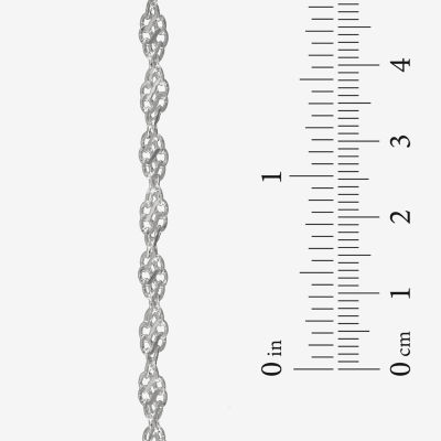 Made in Italy Sterling Silver 8 Inch Solid Link Chain Bracelet