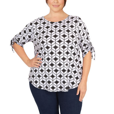 larky-lark-plus-womens-round-neck-3-4-sleeve-tunic-top-jcpenney